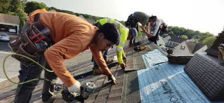 NRP roofing crew on the job