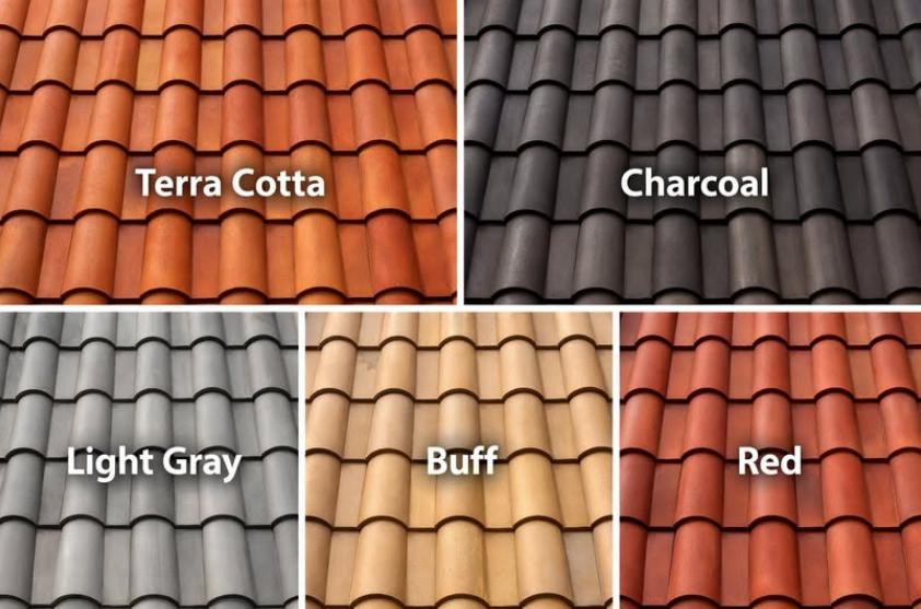 Tile roof color options terra cotta charcoal